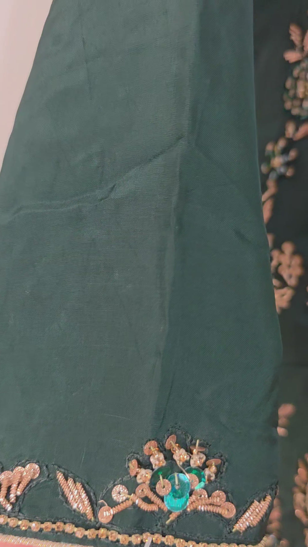 Bottle green pakistani style suit