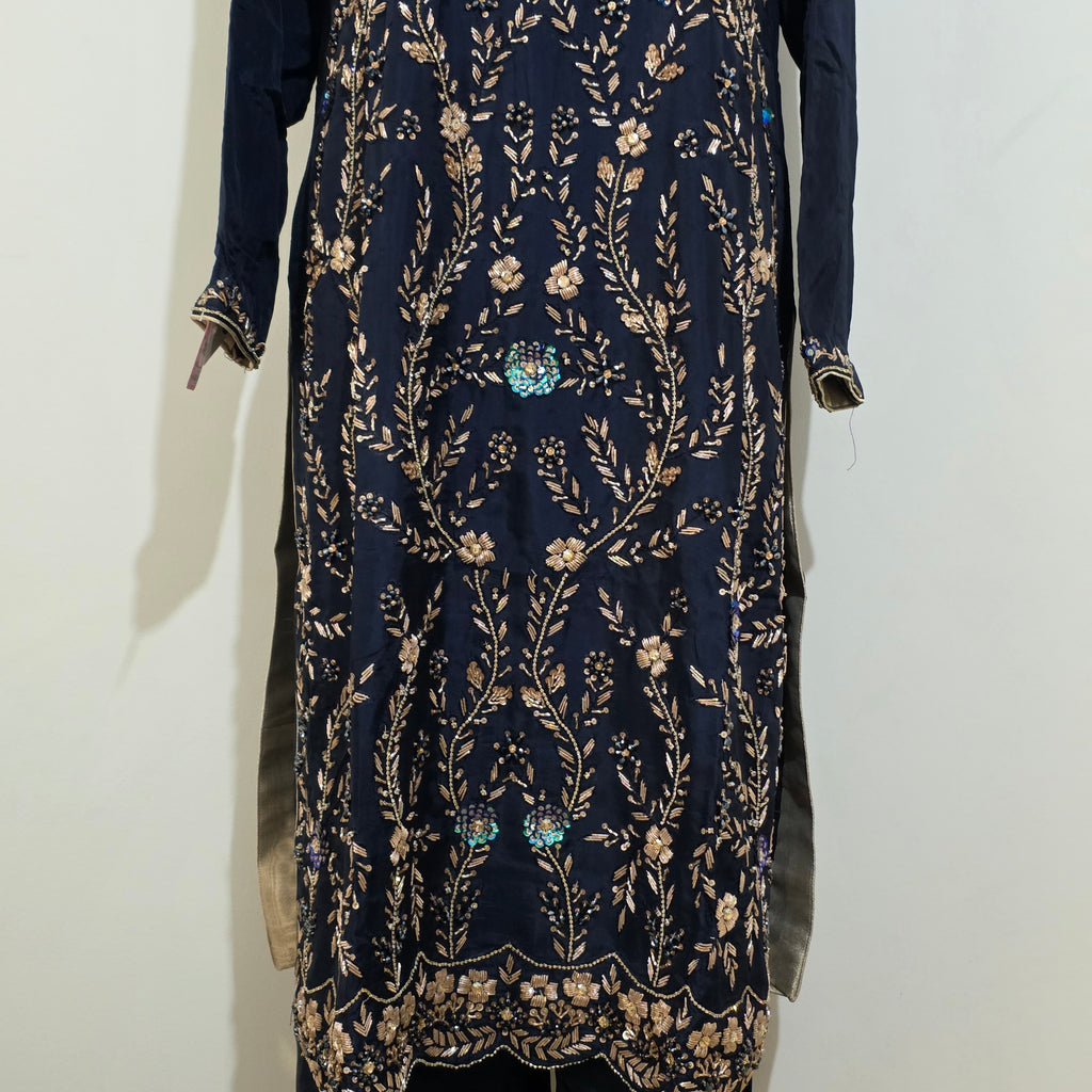 Navy blue pakistani style suit