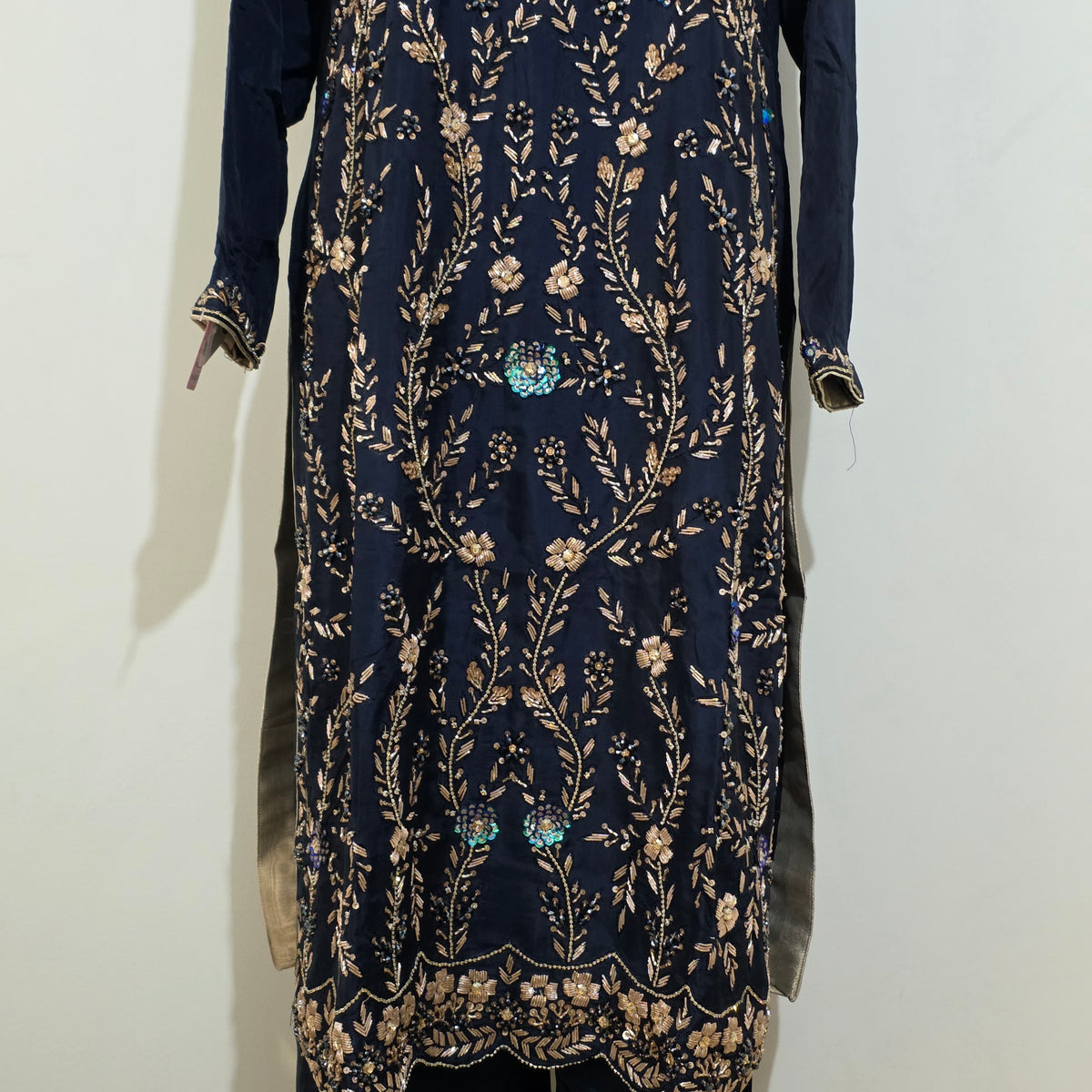 Navy blue pakistani style suit
