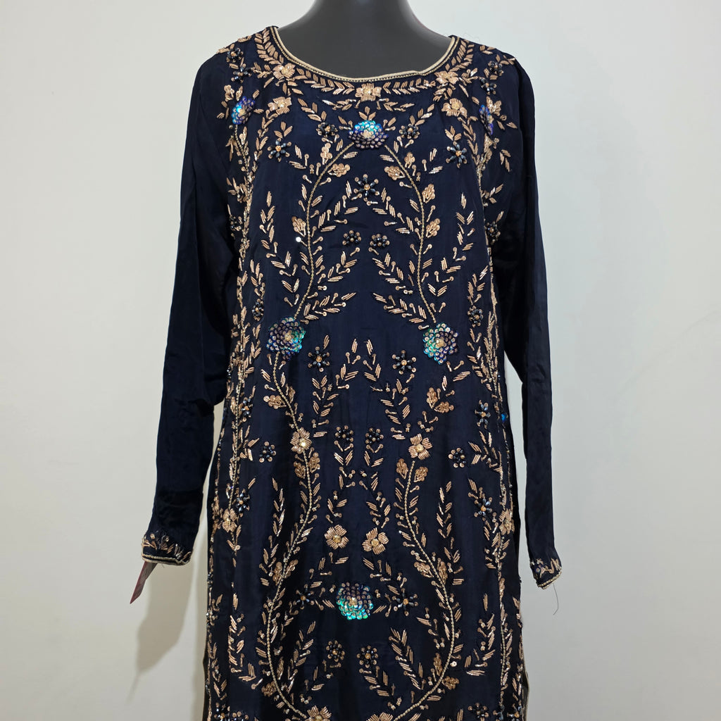 Navy blue pakistani style suit