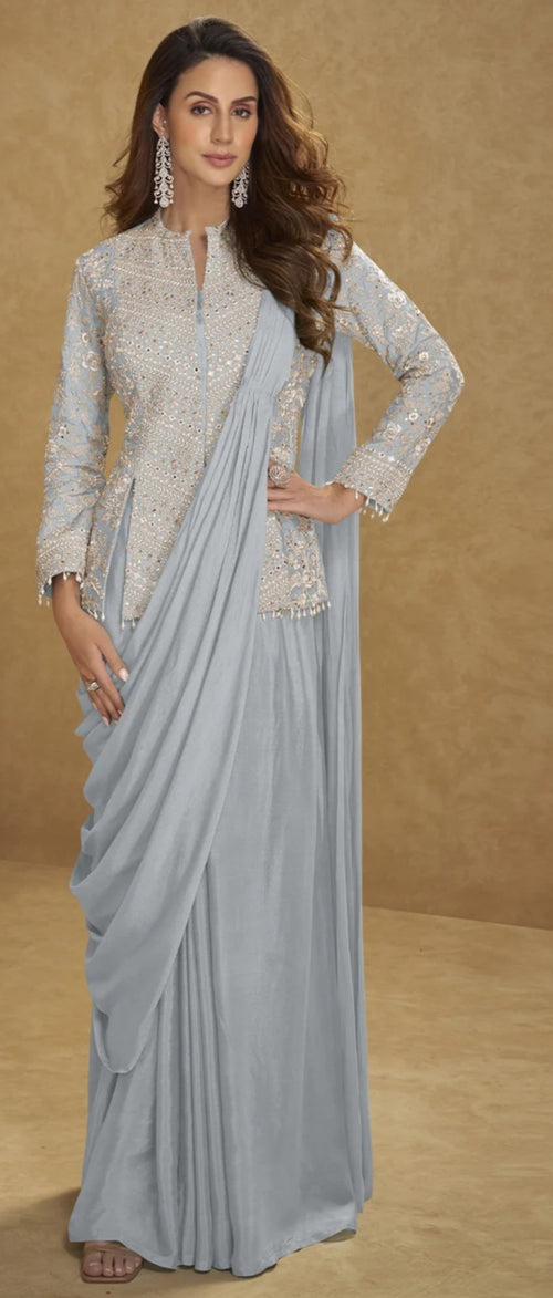 Designer Ready-to-Wear Saree Pre-Stitched Saree   (Customise 38 to 42 inches)