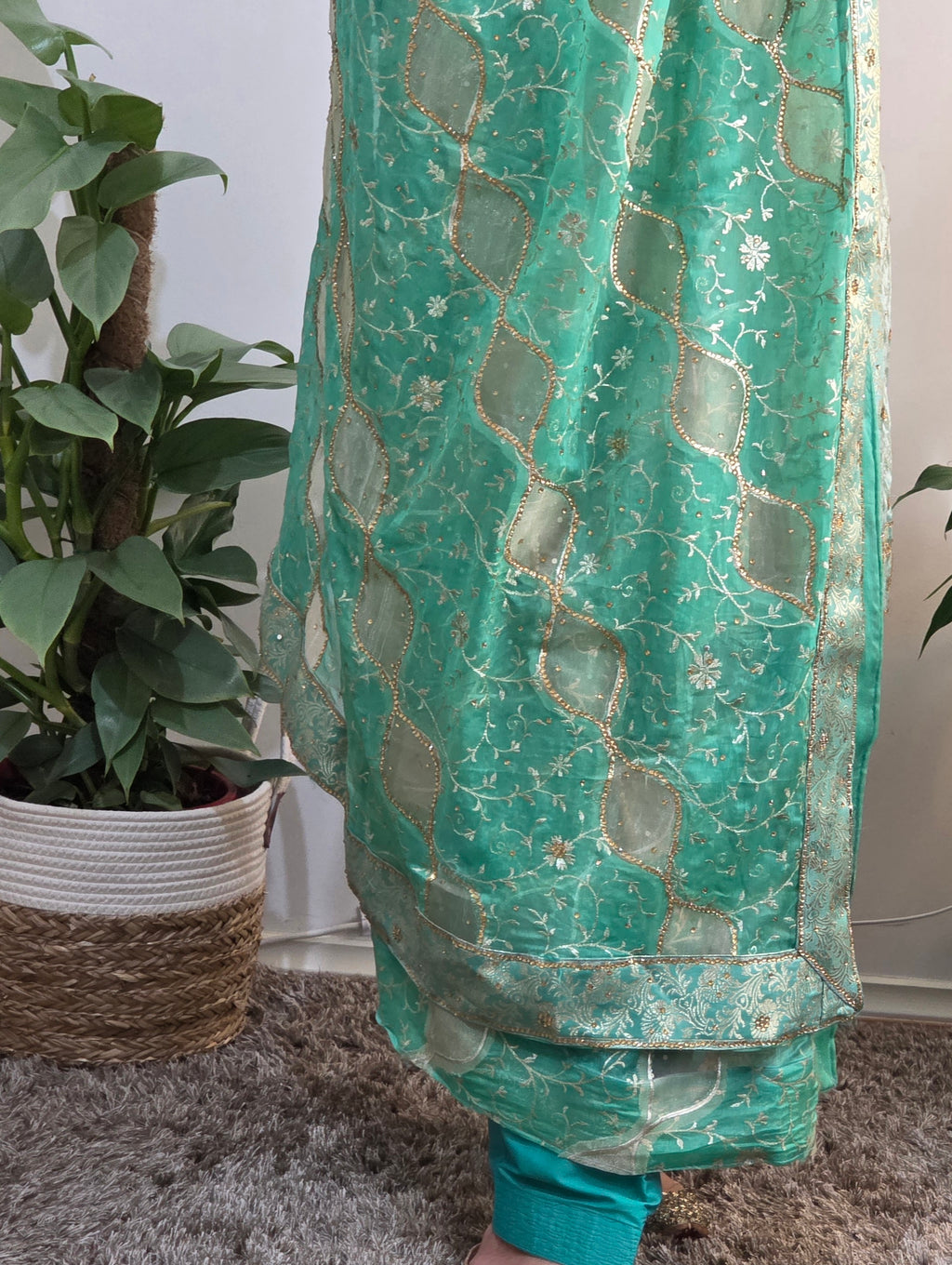 Sea Green traditional salwar suit