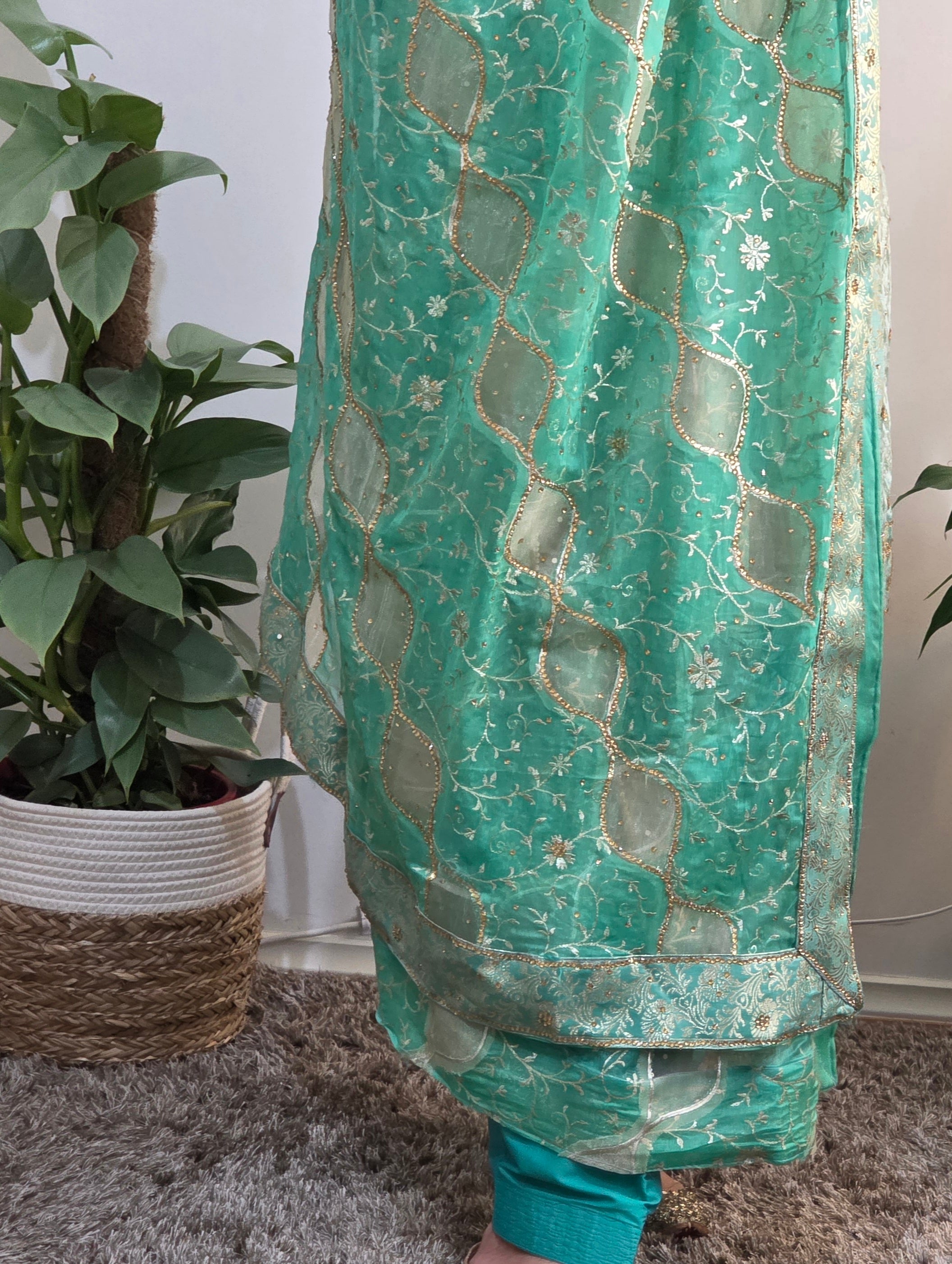 Sea Green traditional salwar suit
