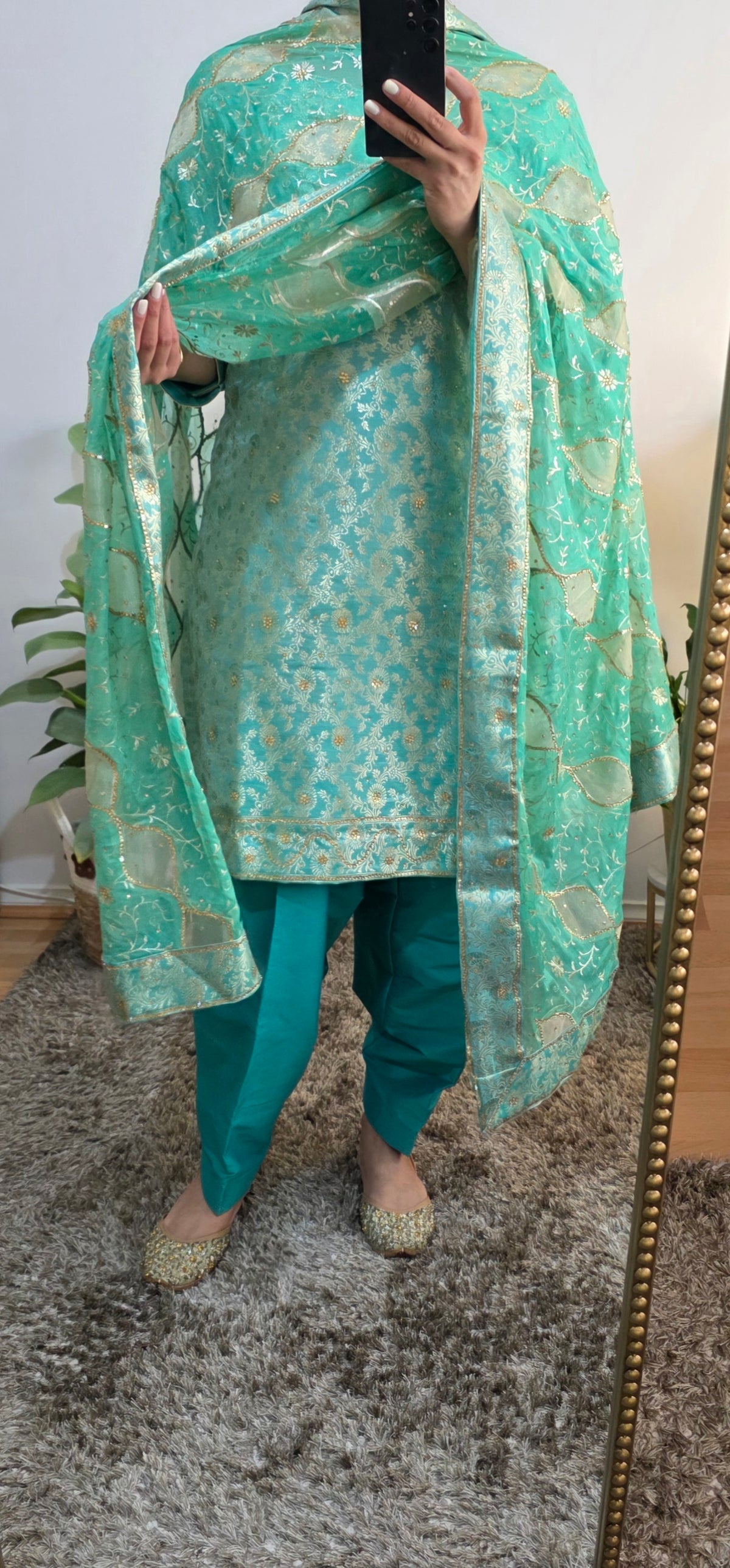 Sea Green traditional salwar suit