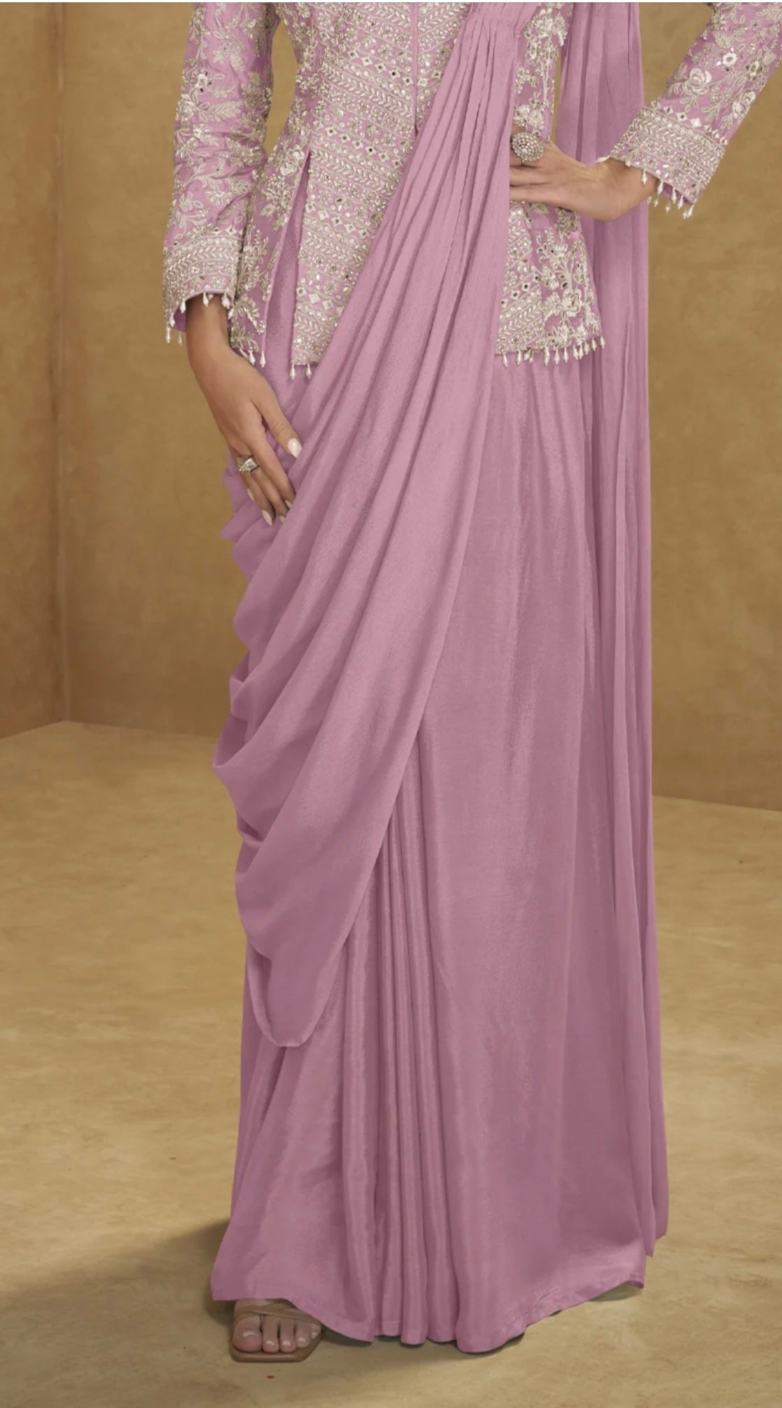 Designer Ready-to-Wear Saree Pre-Stitched Saree   (Customise 38 to 42 inches)
