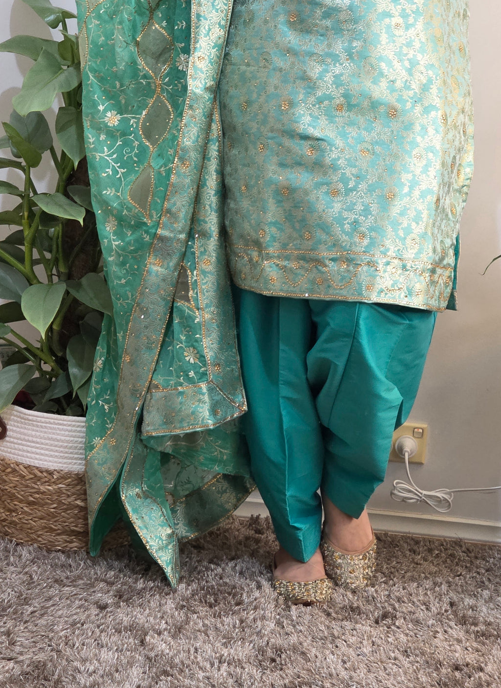 Sea Green traditional salwar suit
