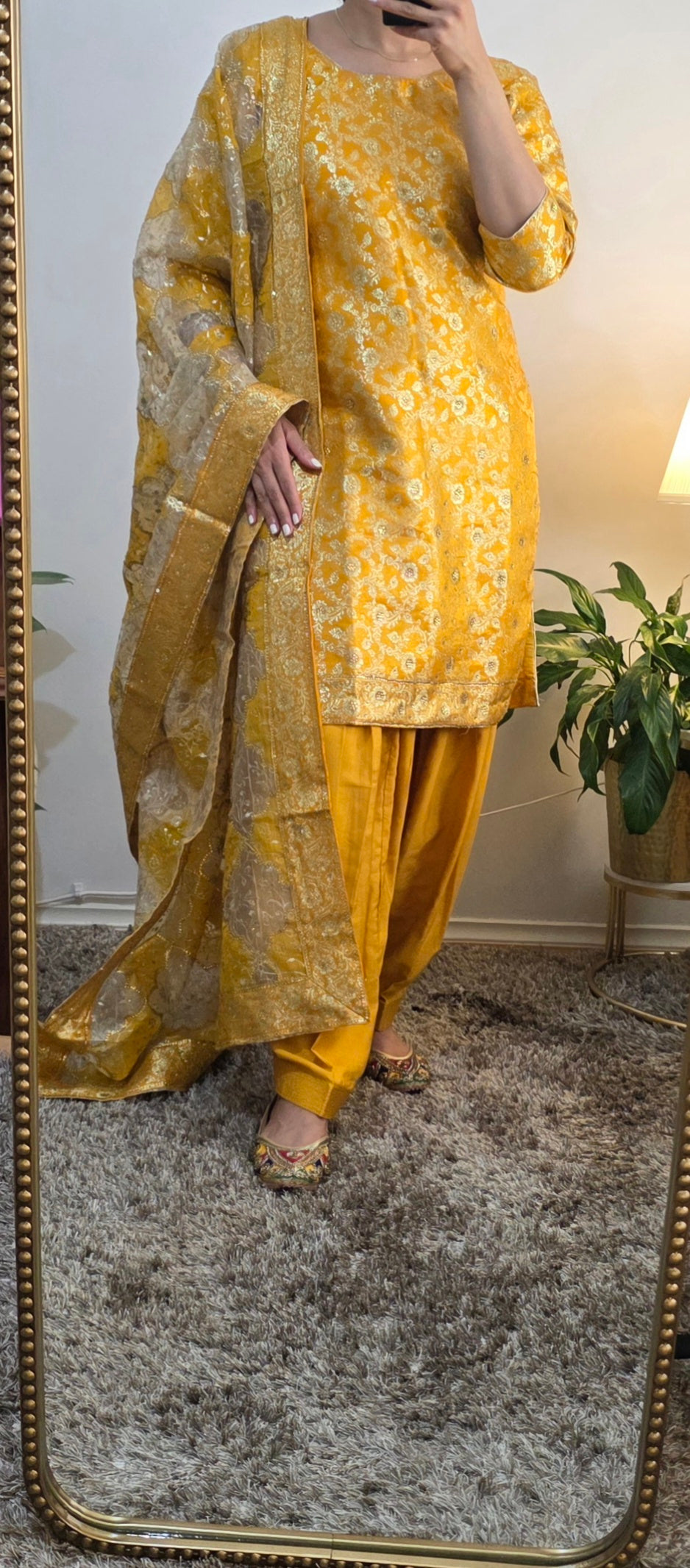 Classic yellow salwar suit