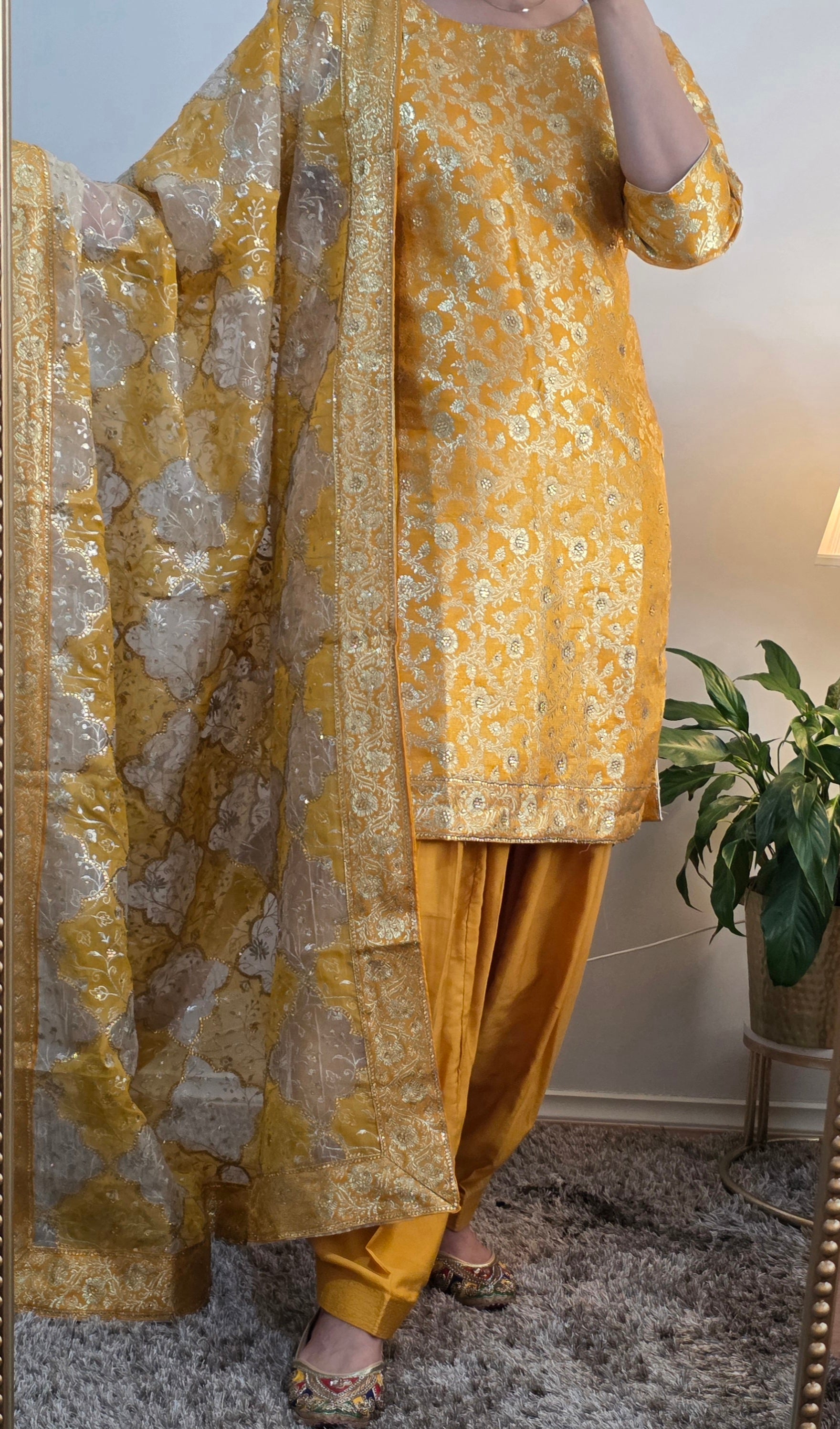 Classic yellow salwar suit