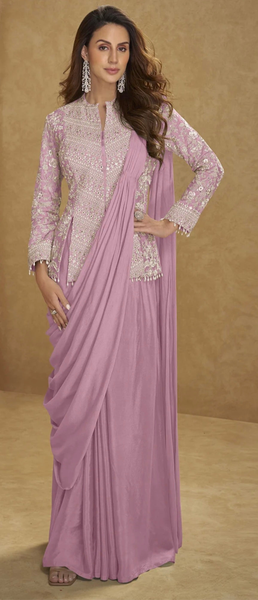 Designer Ready-to-Wear Saree Pre-Stitched Saree   (Customise 38 to 42 inches)