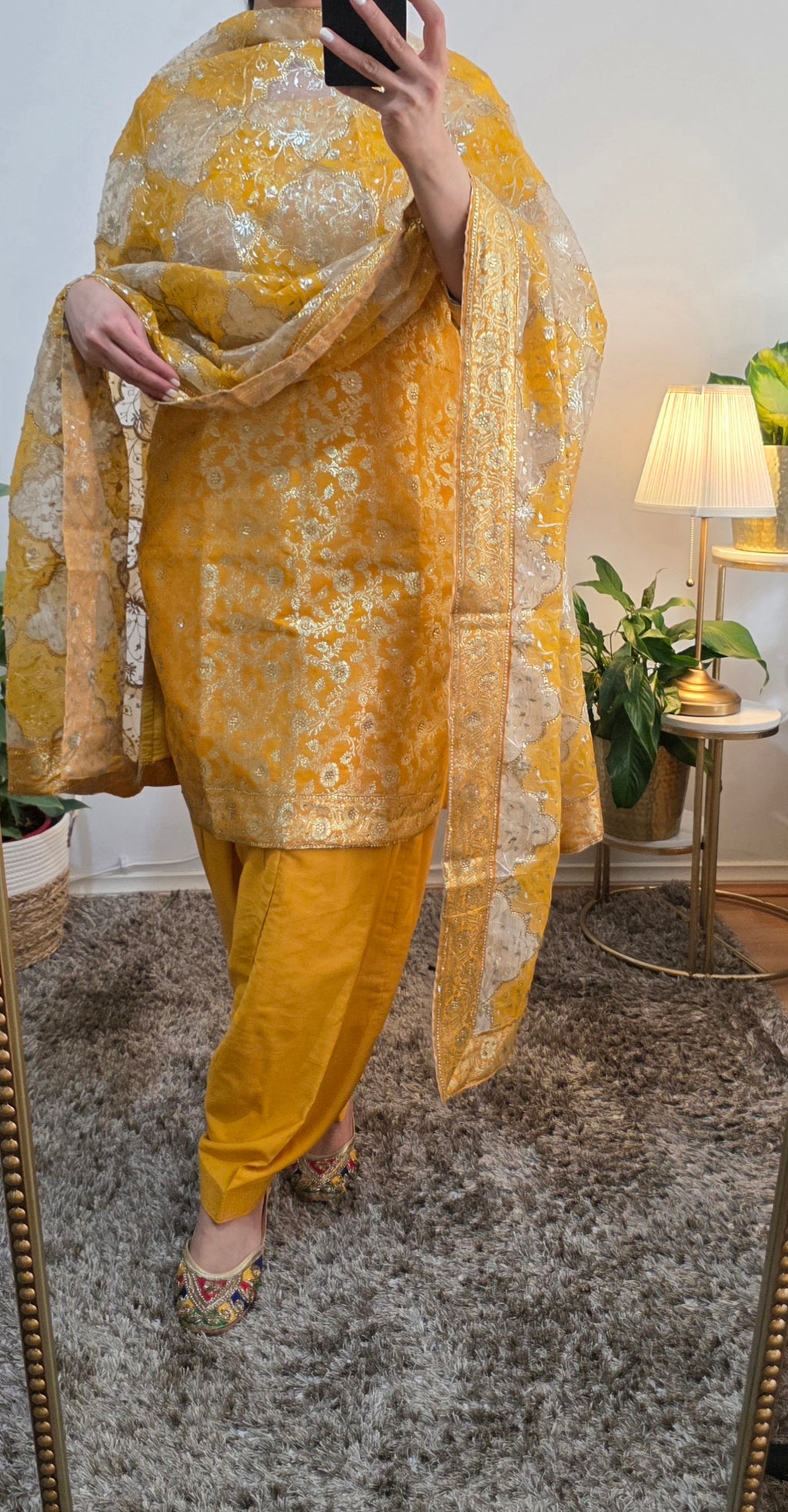 Classic yellow salwar suit