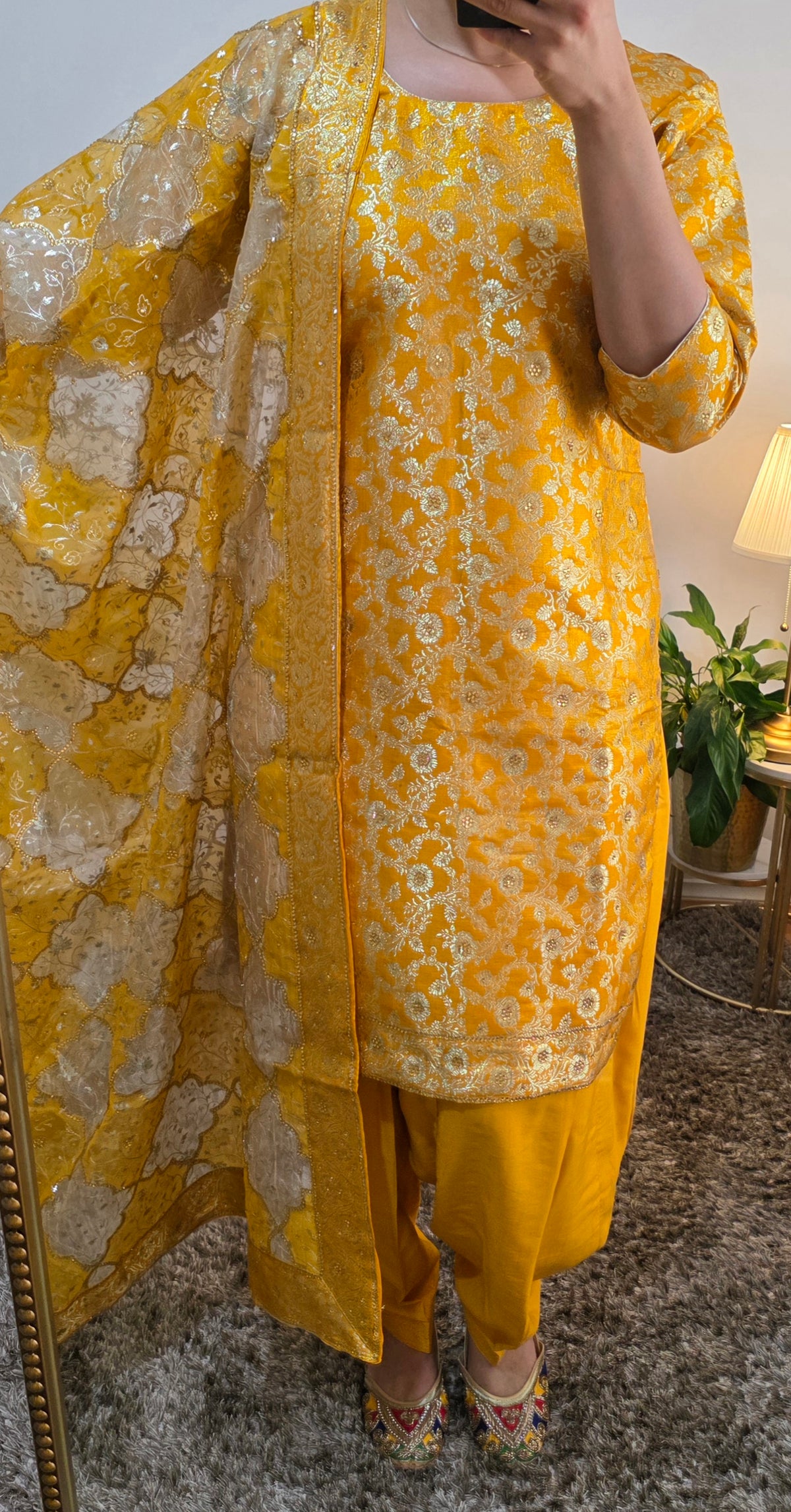 Classic yellow salwar suit