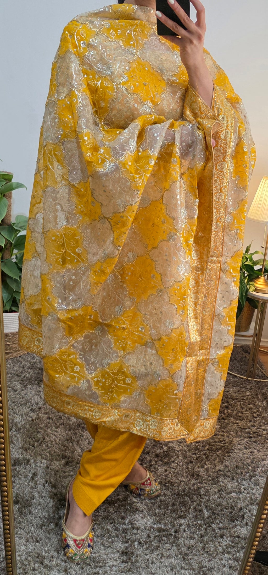 Classic yellow salwar suit